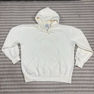 Vintage 90s Guess American Spirit Georges Marciano Cream Embroidered Hoodie Sz L